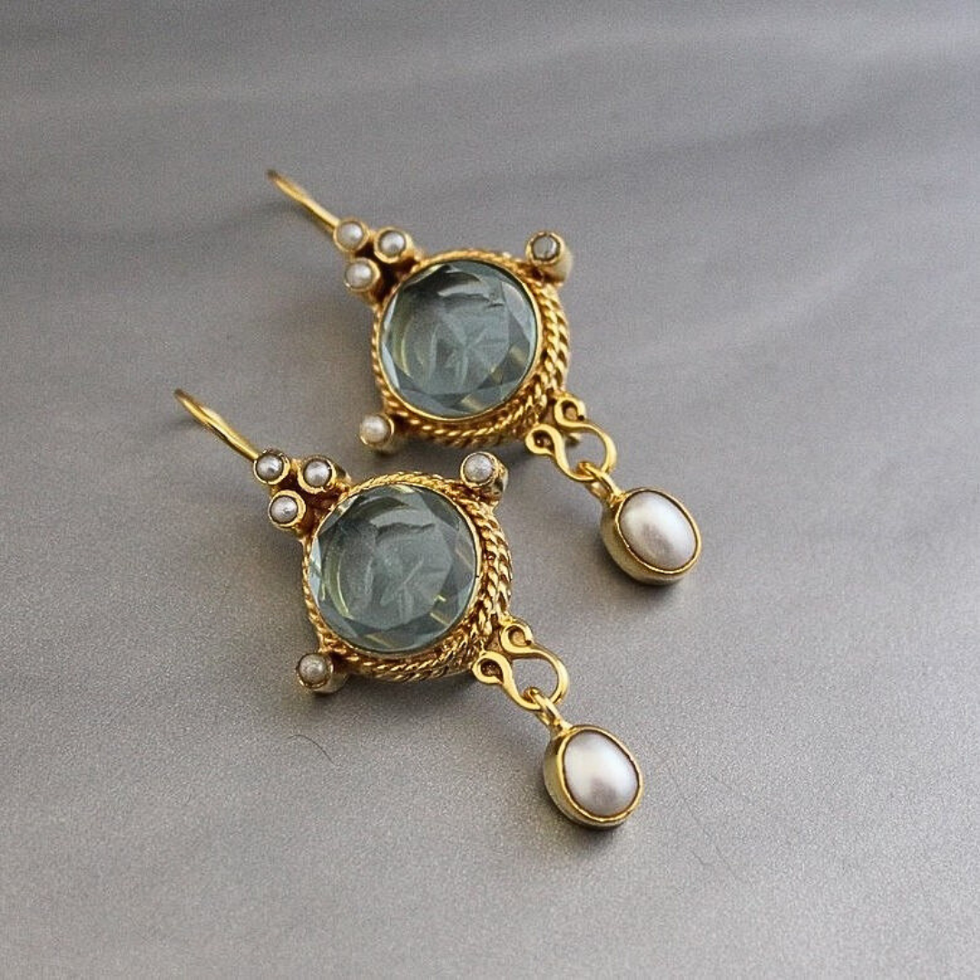Merena – Brincos Vintage com Pérola