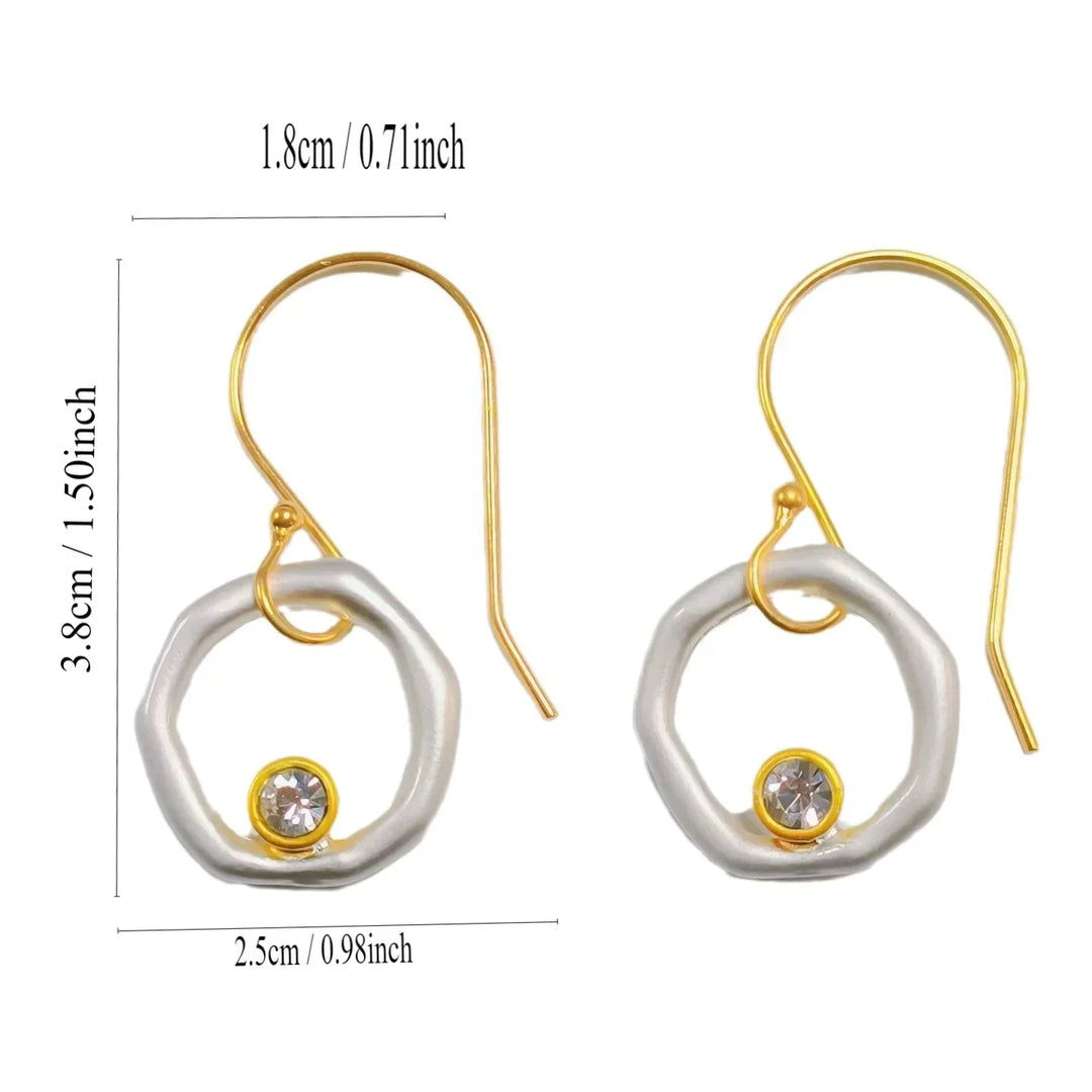 Clássico – Brincos Vintage em Ouro & Prata com Zircónia