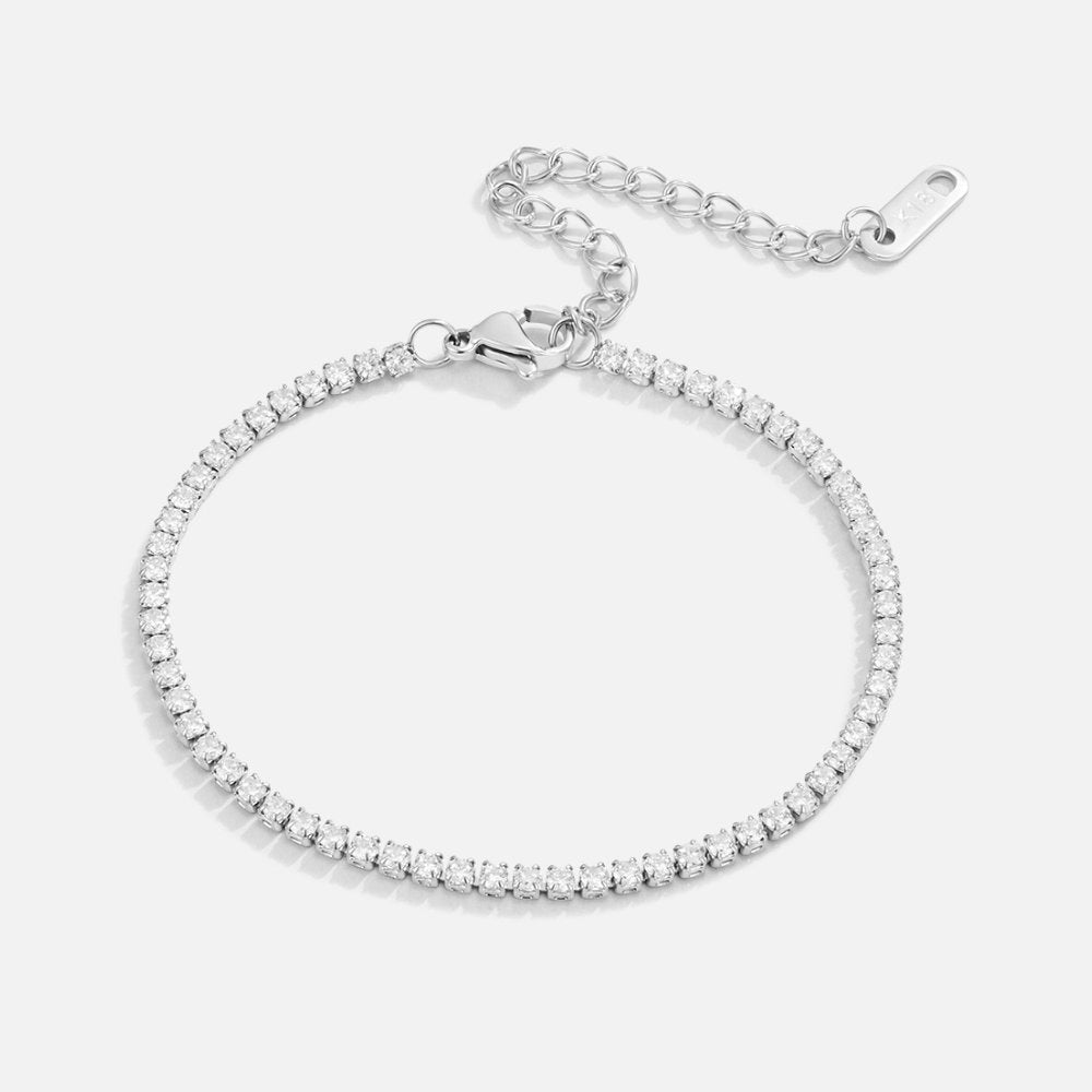 Cordelia – Pulsera tipo tenis elegante en plata
