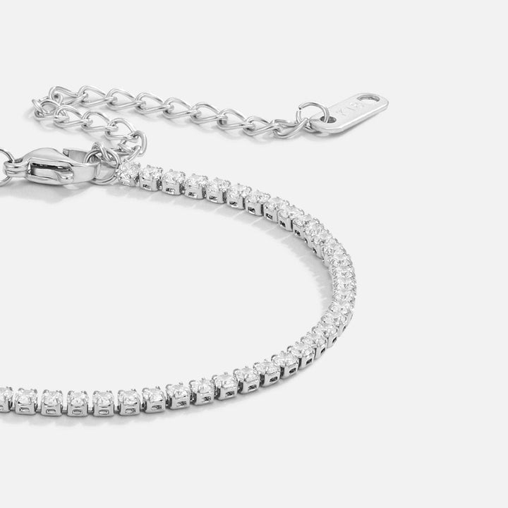 Cordelia – Pulsera tipo tenis elegante en plata