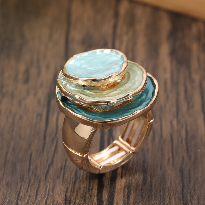 Nara – Anillo Boho con Triple Capa de Esmalte